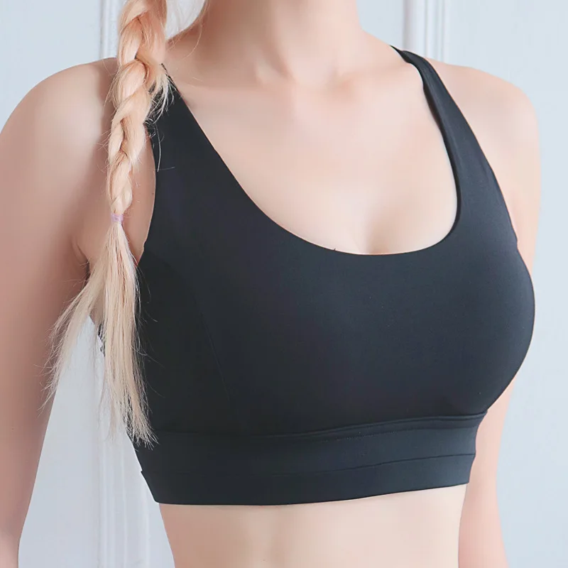 

New Solid Seamless Sports Bra For Women Gym Criss Cross Workout Bras Active Wear High Impact Crop Top Bras Fitness Yoga Bra
