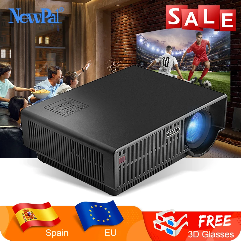 Newpal светодиодный проектор C90UP 3500 люмен 1920x1080p Android 6 01 Full HD 4K домашний кинотеатр 3D