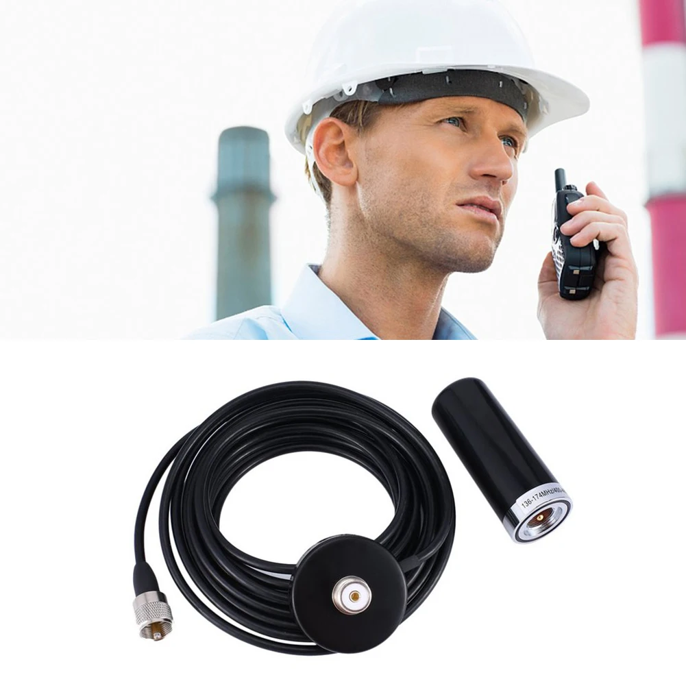 HH-N2RS Mini Dual-Band Antenna Magnetic Mount PL-259 UHF/VHF Set for Car Mobile Radio