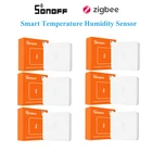 1-30 шт SONOFF Zigbee SNZB-02 Смарт Температура влажности Сенсор ниже Мощность в режиме реального времени синхронизации через приложение eWeLink нужно SONOFF ZBBridge
