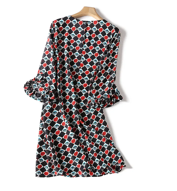 Специальное цена оригинальное тонкое шелковое платье в европейском и