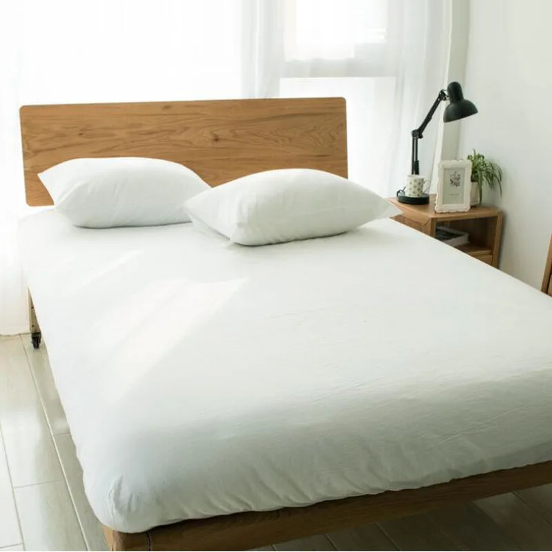 Комплект постельного белья из чистого хлопка однотонный комплект с