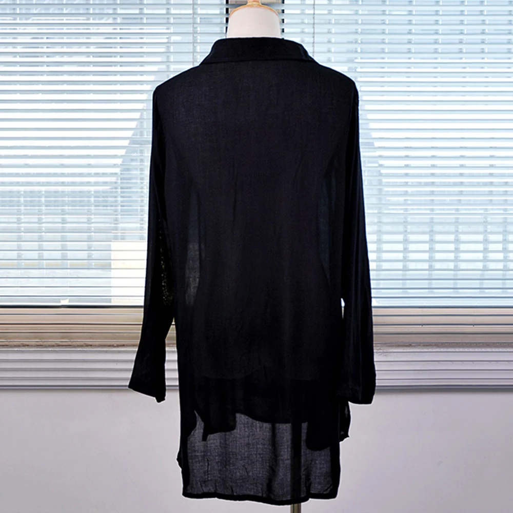 2021 тонкие пляжные шорты из хлопка рубашка с длинными рукавами блузы сексуальные