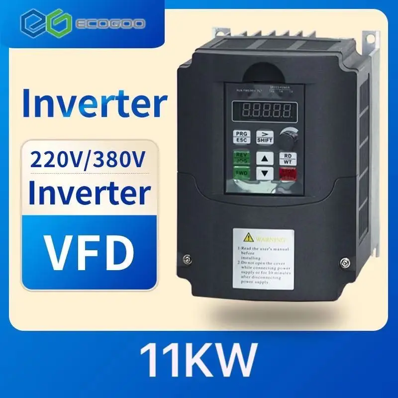 

VFD 4KW-11KW 50hz to 60hz single phase 220v ac to 3 phase 380v ac frequency converter inverter for motor speed control