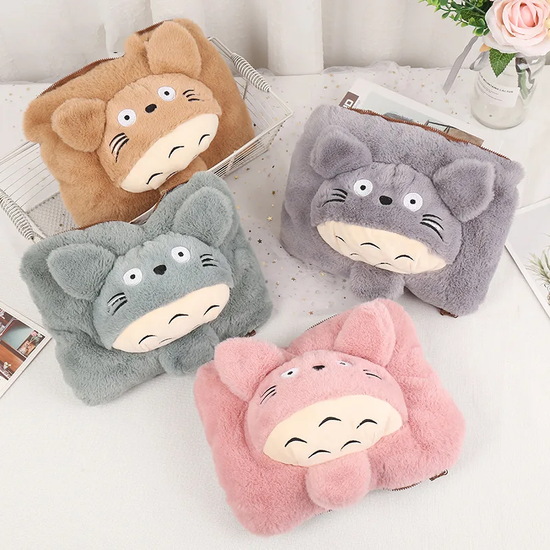 random 1pc Милый Кот, горячая бутылка, сумка для воды, Тоторо, горячая сумка, электрическая грелка, зарядка, зимние грелки, плюшевые теплые сокровища JJ50613 - Цвет: random 1pc