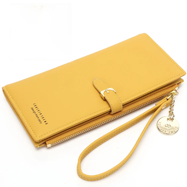 Женский Длинный кошелек женский клатч 2020 на молнии дизайнерский карман для