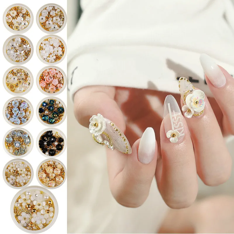 

1 шт. разноцветные жемчужные металлические заклепки для ногтей 3D хрустальные камни для дизайна ногтей украшения Diy Дизайн маникюрный жемчуг