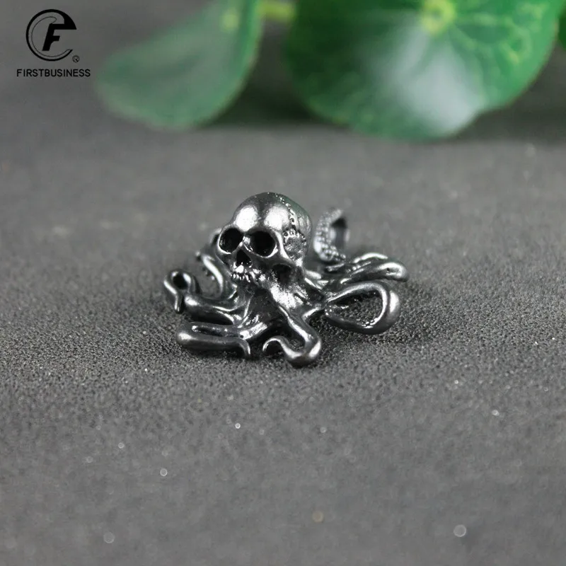 Винтажная фигурка осьминога в стиле панк украшение для стола латунный скелет