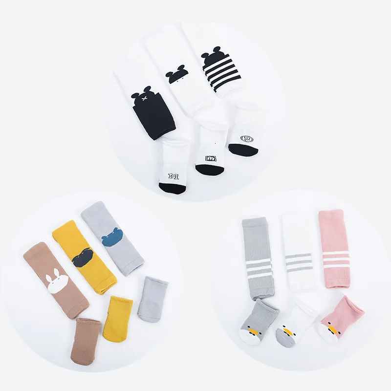 Утепленные детские наколенники носки костюм для малышей учатся ходить