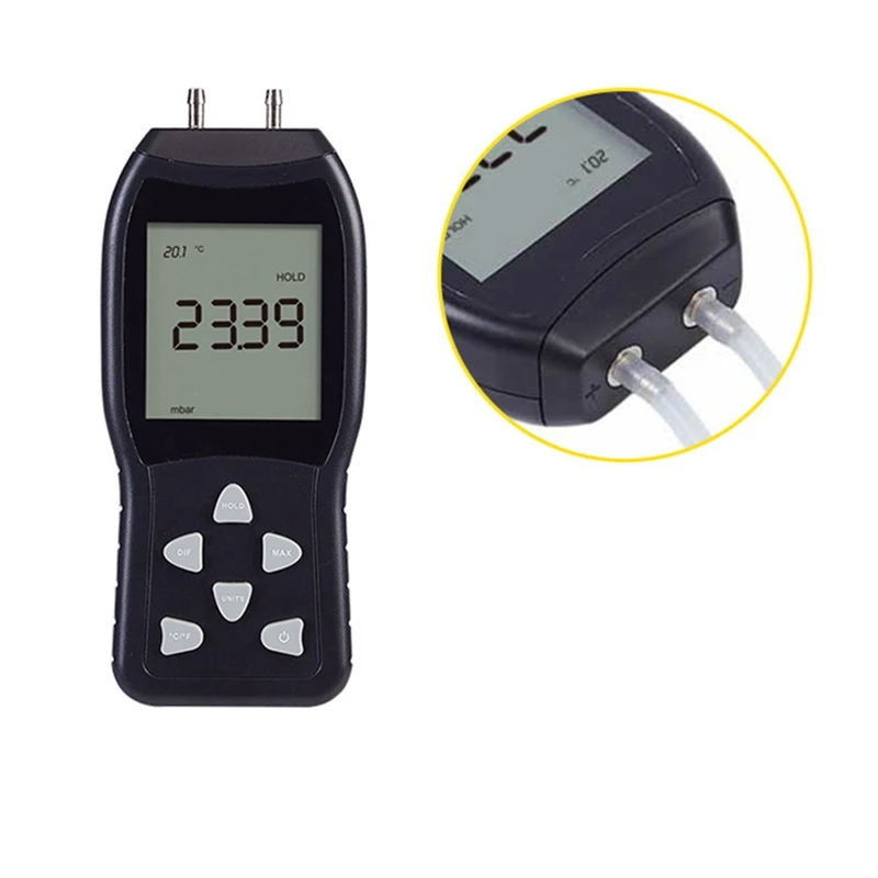 

AR168, Professional Digital Barometer and Pressure Gauge Measuring Instrument and Differential Pressure +/- 83.02InH2O