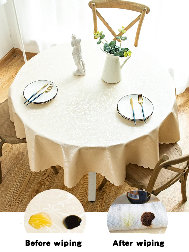 round tablecloth pvc waterproof antifouling cover outdoor dining table cloth 140cm160cm180cm free global shipping