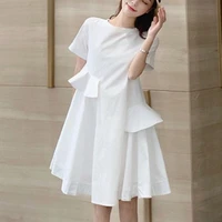 holiday sweet french dress sub summer dresses for women party sexy dress women straight vintage cotton o neck