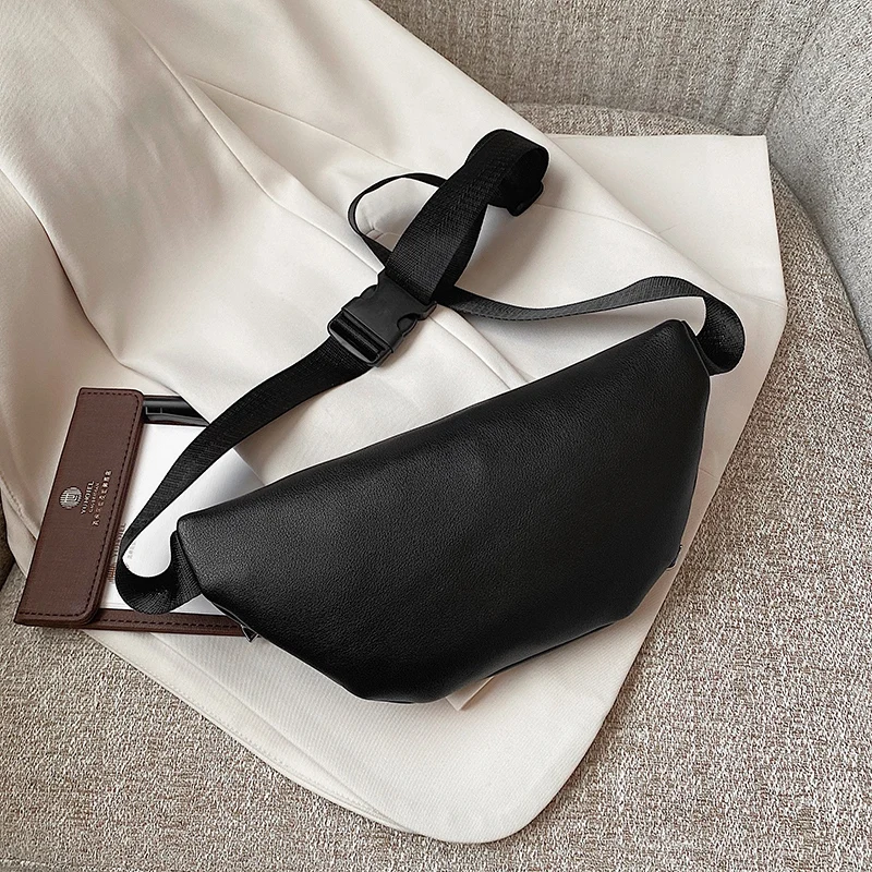 

Fashion Chest Bag Leather Designer Fanny Pack Lightweight Messanger Bag Solid Sling Bags for Women Luxury Purses and Handbags