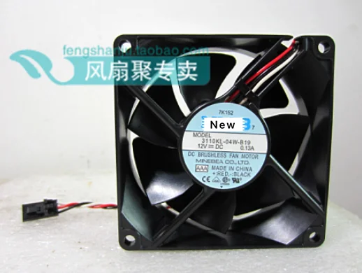 

For NMB-MAT 3110KL-04W-B19 P54 DC 12V 0.13A 3-wire 80X80X25mm Server Cooling Fan