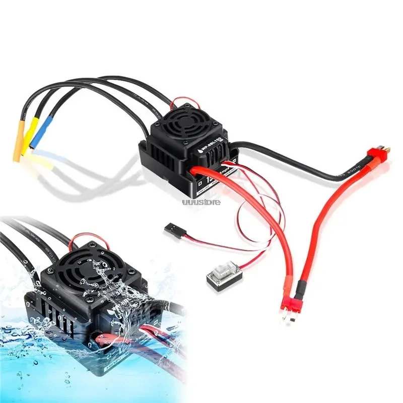 

Новинка, HobbyWing speedrun WP-8BL150 черный, 1/8, бесщеточный, водонепроницаемый, 150A, ESC, использует 3-6S Lipo Для запчастей радиоуправляемых автомобилей, двойной разъем T / XT60