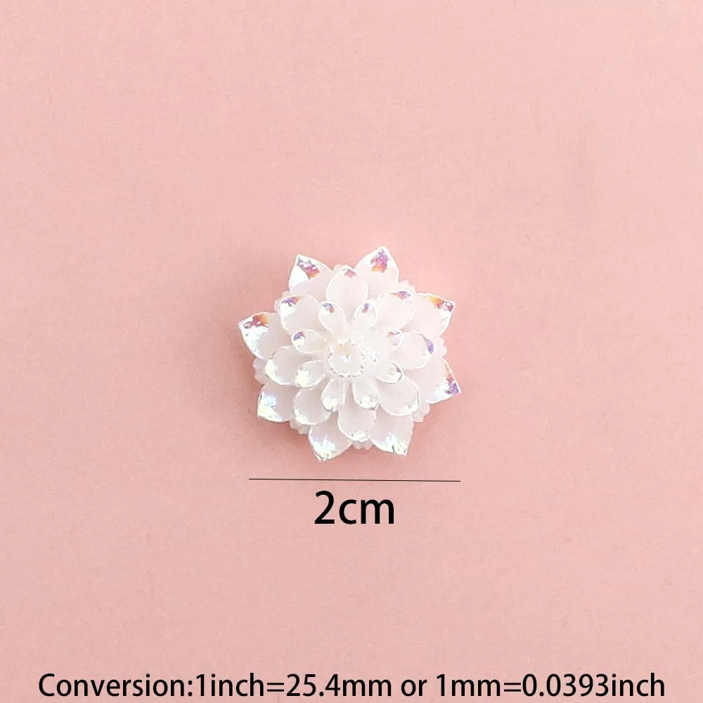 10 шт. выпуклые круглые серьги с белым лотосом | Дом и сад