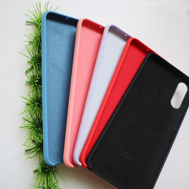 Чехол для samsung Galaxy A10 A30 A40 A50 A60 A70 A8S, жидкий силиконовый чехол, шелковистый мягкий на ощупь защитный чехол для задней панели