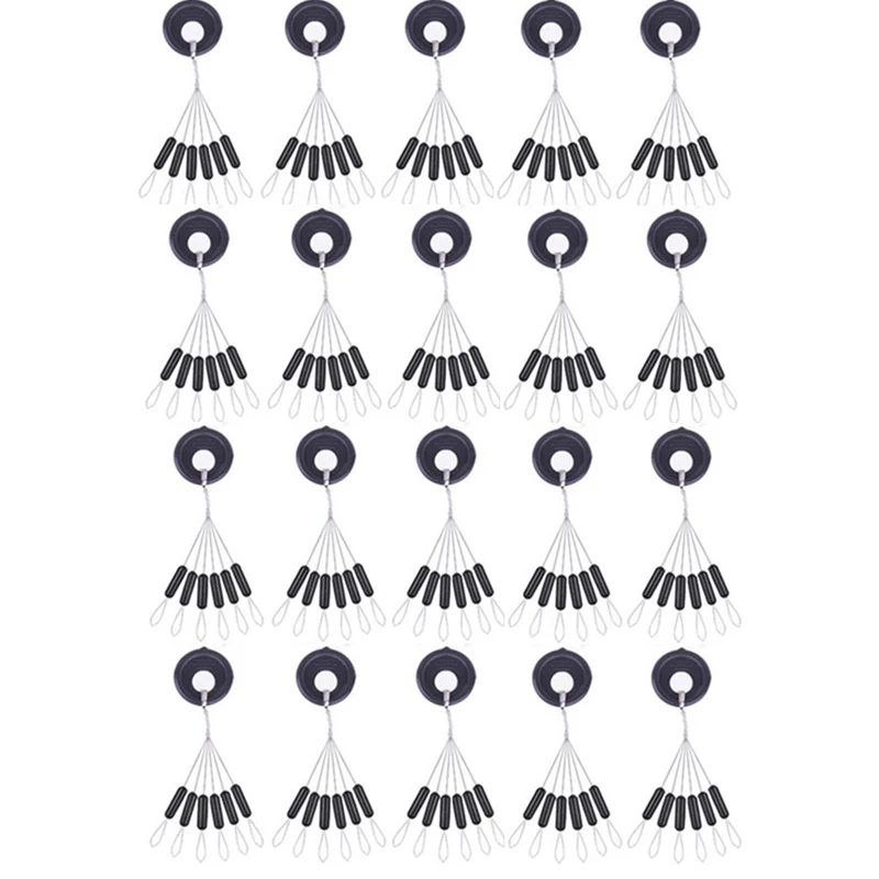 20Group 120pcs/set Resistance Space Beans Stopper Not To Hurt The Line Vertical Beans Fishing Tackle Accessories B347