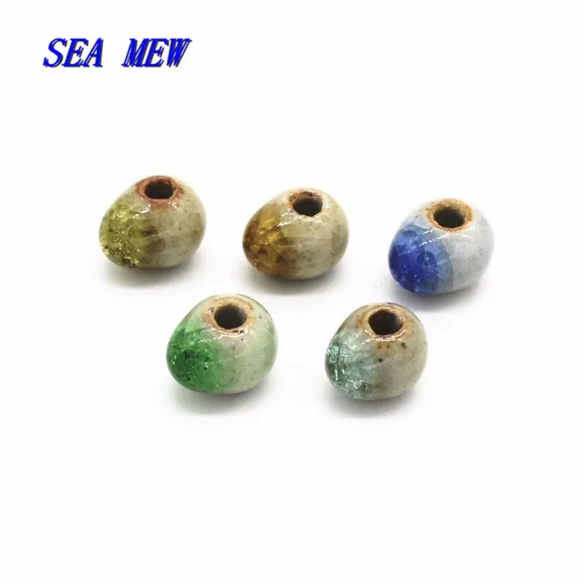 SEA MEW 20 шт. 10 мм * 12 лед трещины капли бусины фотоэлемент ручной работы для