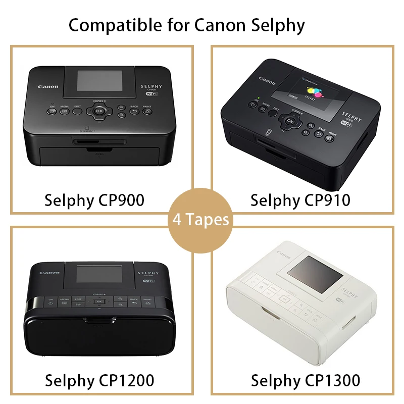 UniPlus 5 шт. KP 36IN чернильная кассета совместимый для Canon Selphy фотопринтер CP1200 CP1300 CP910 CP900 цветная чернильная бумага для печати