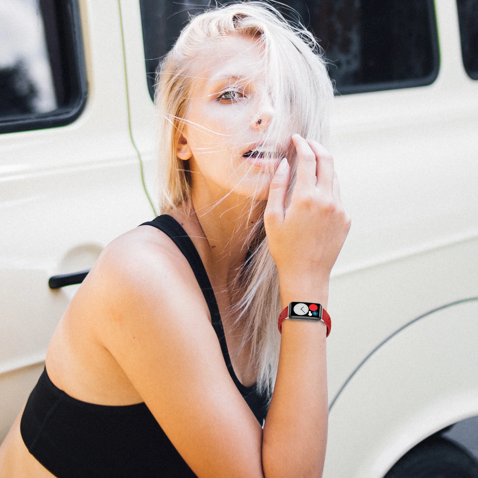 Ремешок силиконовый для Huawei Watch Fit мягкий спортивный браслет с инструментом