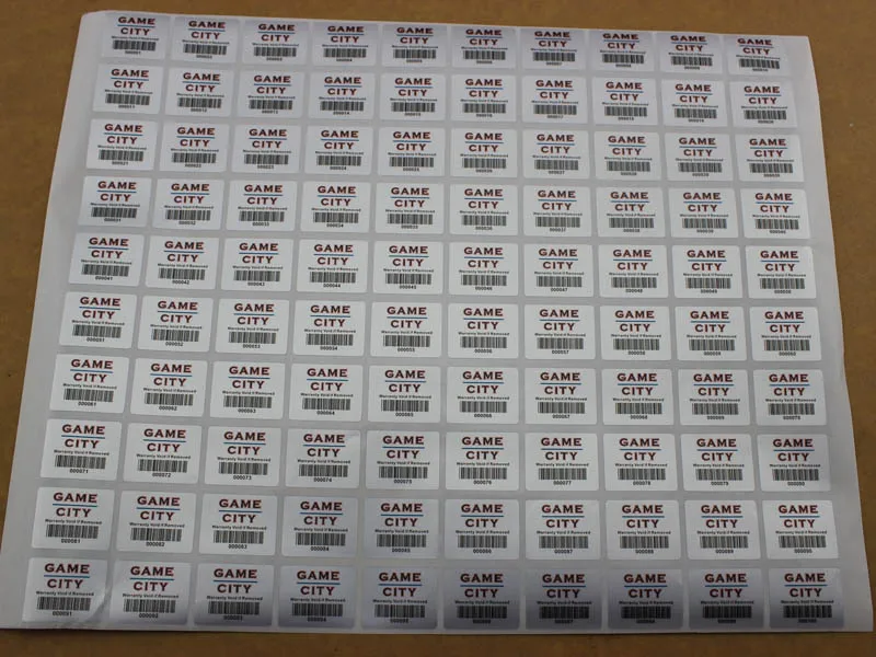Custom Serial Numbers Printed Hologram Warranty Void Seal Sticker Tamper Proof Stickers Which Will Leave &quotVOID&quot | Канцтовары для