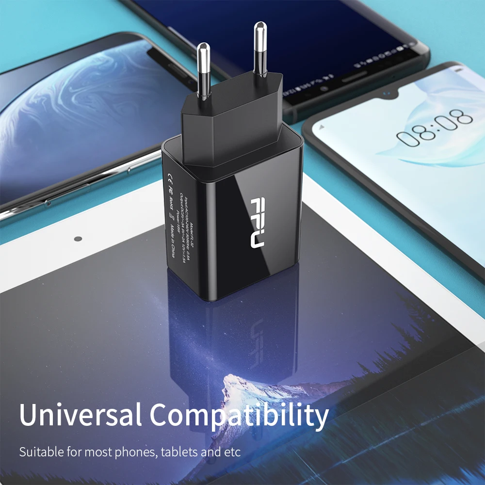 FPU Быстрая зарядка 3,0 ЕС быстрое зарядное устройство для iPhone X 8 iPad QC3.0 QC USB зарядное устройство адаптер для Xiaomi Mi samsung зарядное устройство для мобильных телефонов