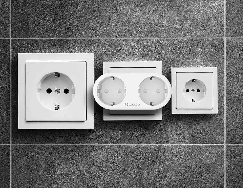 DIGOO DG-SP202 3720 Вт двойной штепсельной вилки ЕС Смарт Wi-Fi розетка индивидуальное управление lable монитор энергии дистанционное управление выход синхронизации