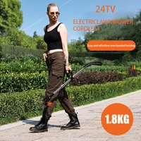 electric lawn mower small household cordless string lawn mower electric grass trimmer weed edger with lithium batteries
