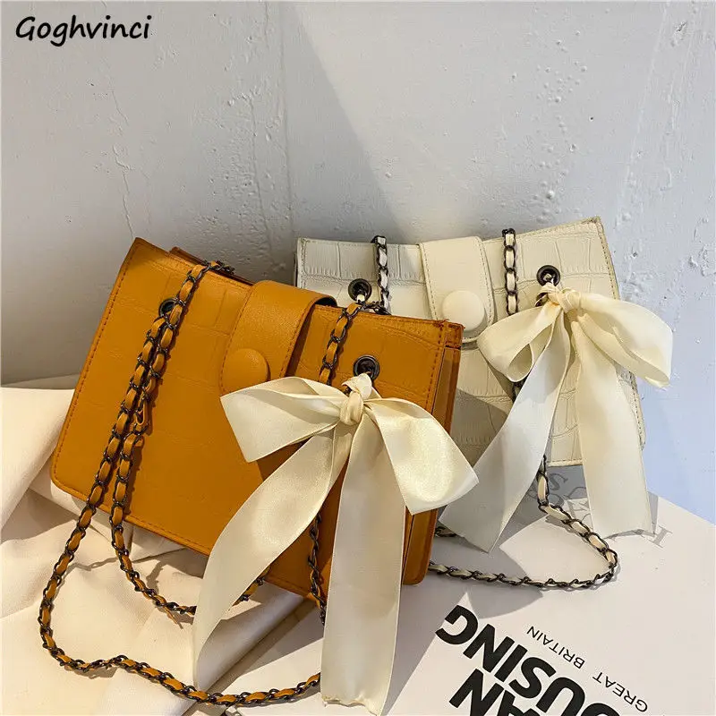 

Underarm Chain Shoulder Bags Women Vintage Temperament PU Leather Thread Handbag Lady Bow Large Capacity Bag Chic Cross Body Ins