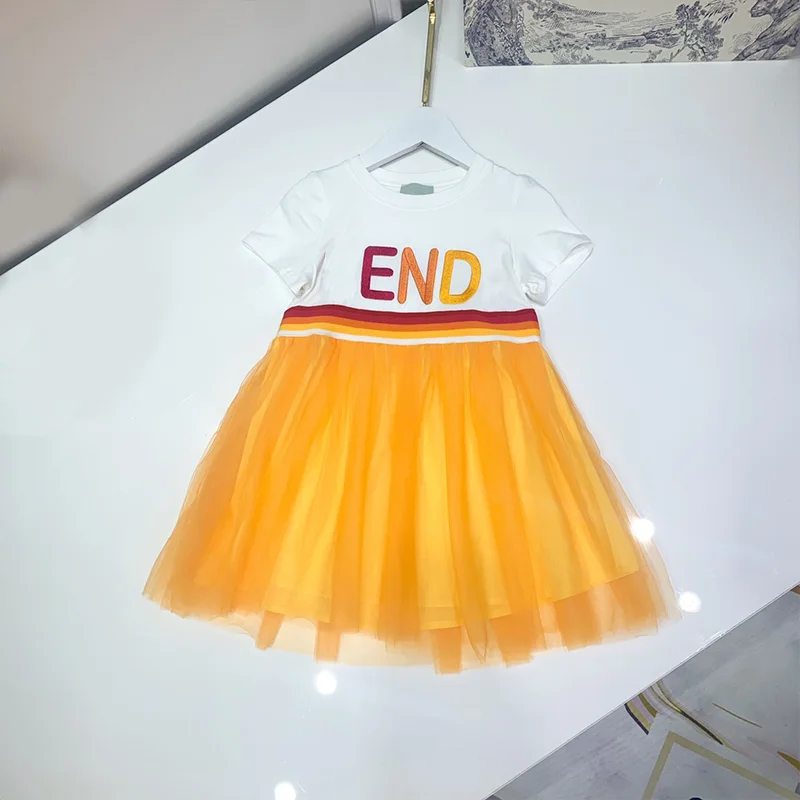 

Girls' Dress Girls' cotton comfortable children's wear children's wear children's 2021 summer dress short sleeve Princess Dress
