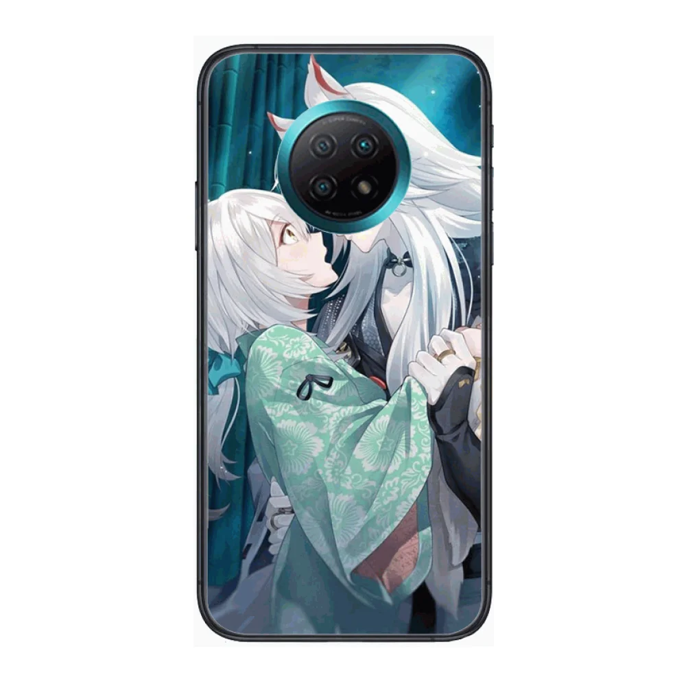 

adfgah Phone Case For xiaomi Redmi Note 9S 8 7 6 5 A Pro T Anime Black Cover Silicone Back Pretty senior