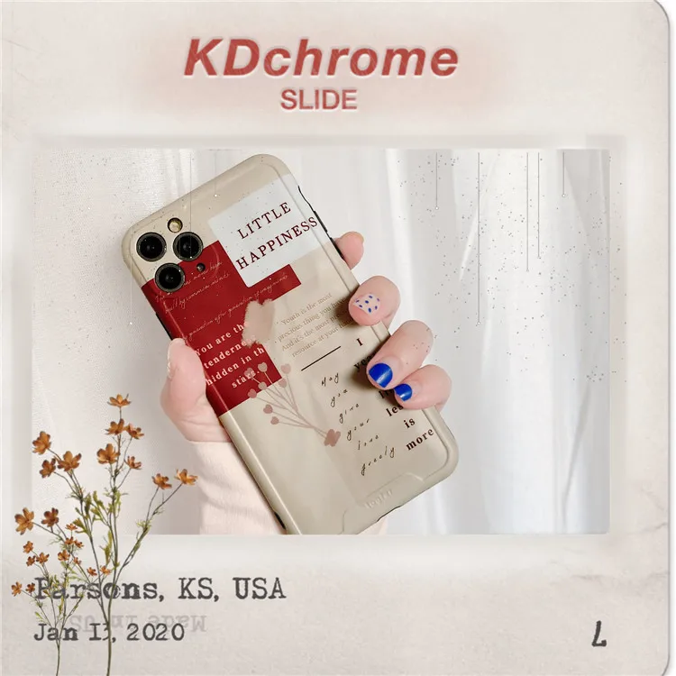 Retro Art illustration Letter Flowers Phone Case For iPhone 11 Pro Max Xr Xs X 7 7PLus 8 Plus Cases Soft Silicone Cover | Мобильные