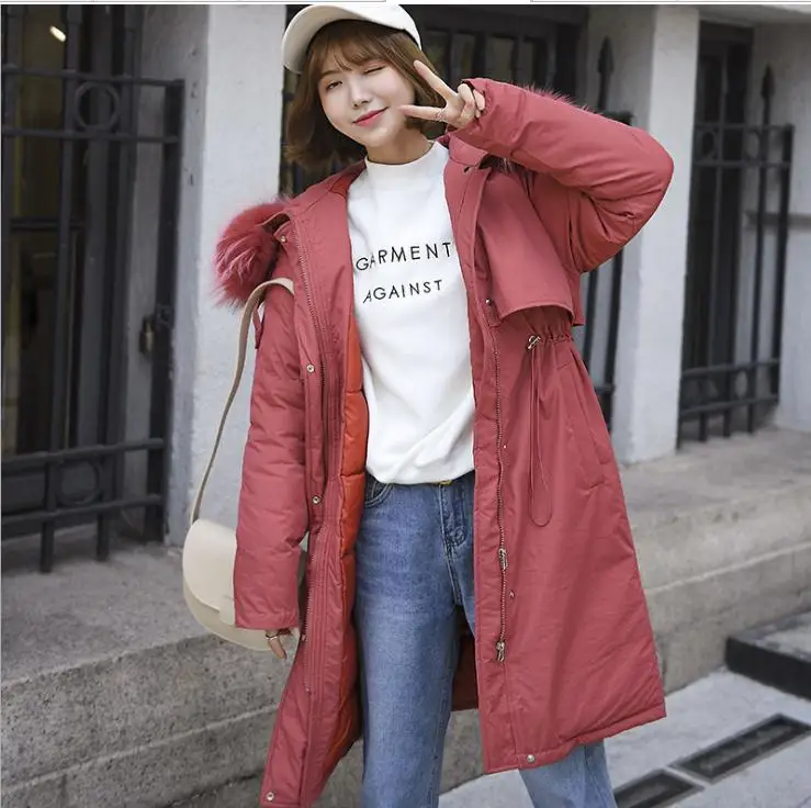 Новые женские зимние осенние длинные меховые куртки с капюшоном и хлопковой