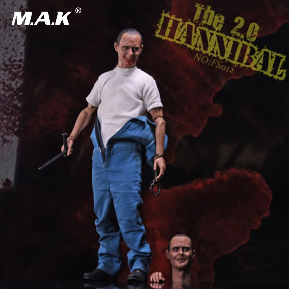 1/6 Масштаб FS012 тишина ягнят Ганнибал Lecter 2 0 кукла игрушка с шт. голова Лепка полный
