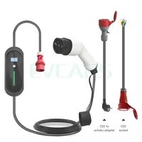 11kw ev charger electric vehicle charging station evse wallbox with type 2 cable16a 3phase iec 62196 2