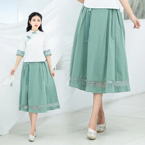 Модные свободные юбки новинка 2019 женская повседневная короткая трапециевидная