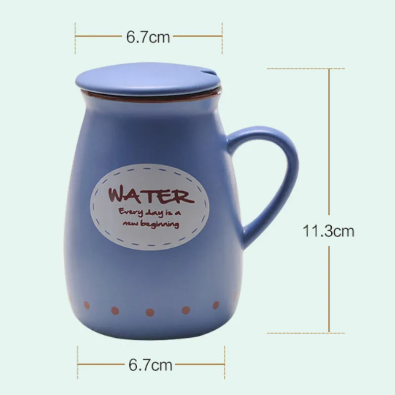 Красочные Чай Кофе Керамика кружки с крышкой чайная и кофейная ложка фарфоровых