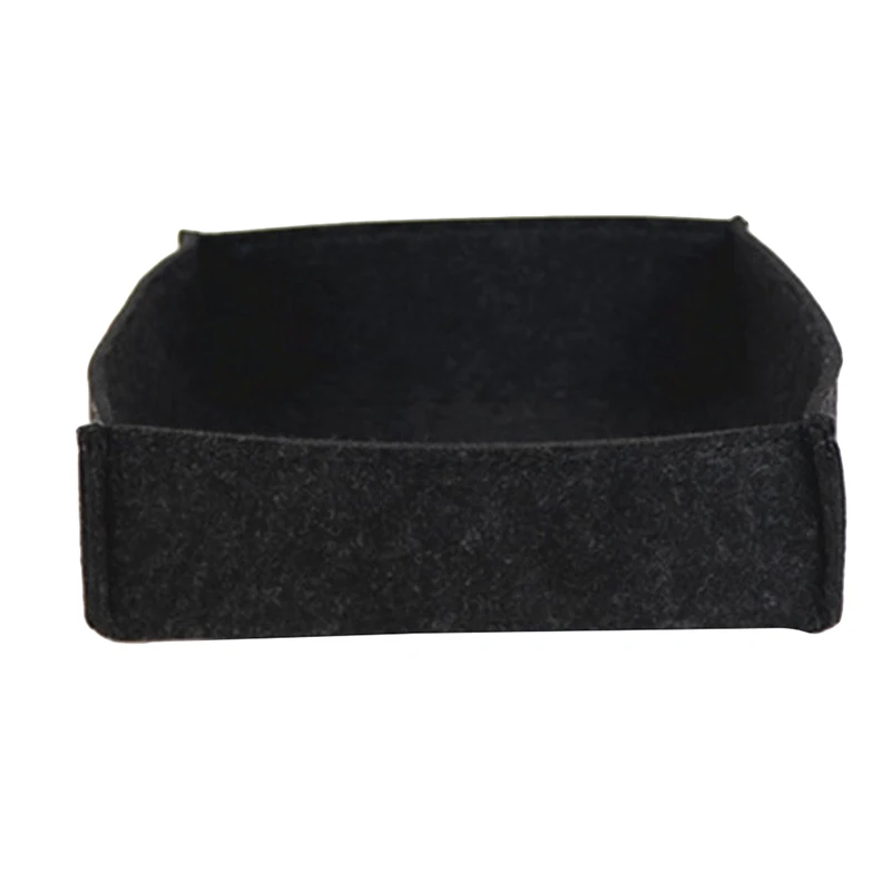 Dark gray Войлочная корзина для хранения, настольная, для гостиной, крыльца, держатель для ключей, для мусора, маленький офисный стол, домашняя корзина для хранения, Органайзер - Цвет: Dark gray