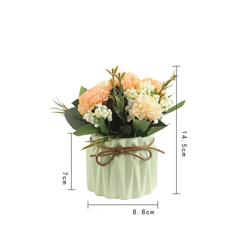 Европейские Керамические вазы с искусственными цветами минималистичные офисные