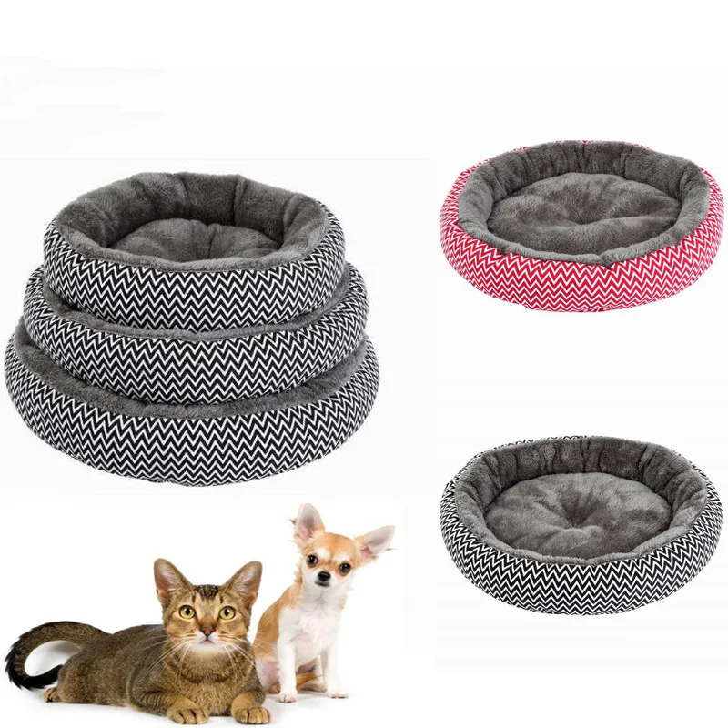 Warm Cat Bed House Round Sofa Padded Dog Soft Indoor Puppies Kitten Cushion Winter Sleep Rest Small Dogs Nest | Дом и сад