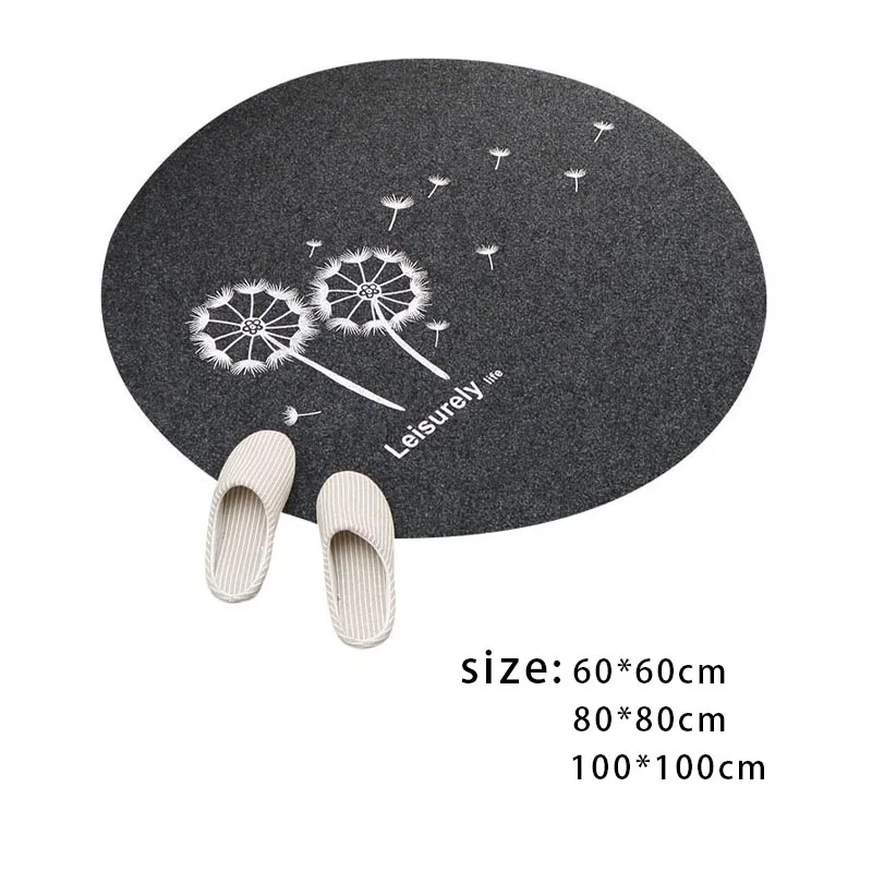

Round Area Rug Printed Cartoon Carpet Soft Decorative Mat Anti-slip Decorative Foot Pad Washable Living Bedroom Floor Mats