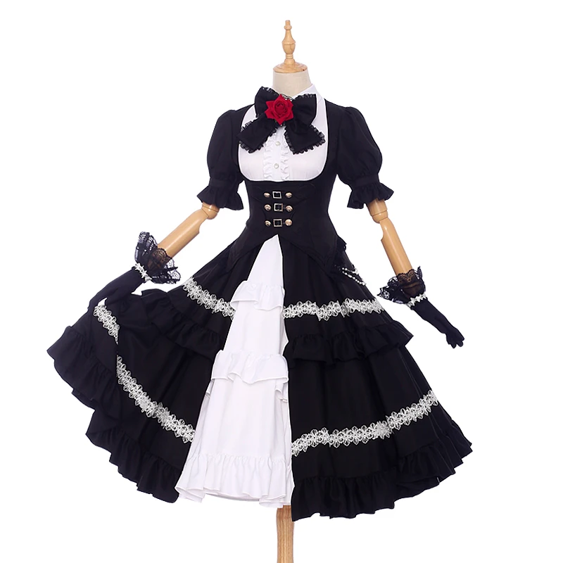 

Date A Live Tokisaki Kurumi Cosplay Costume Five Years Ago Halloween Lolita Fancy Party Dress Uniform Cosplay Anime Costume