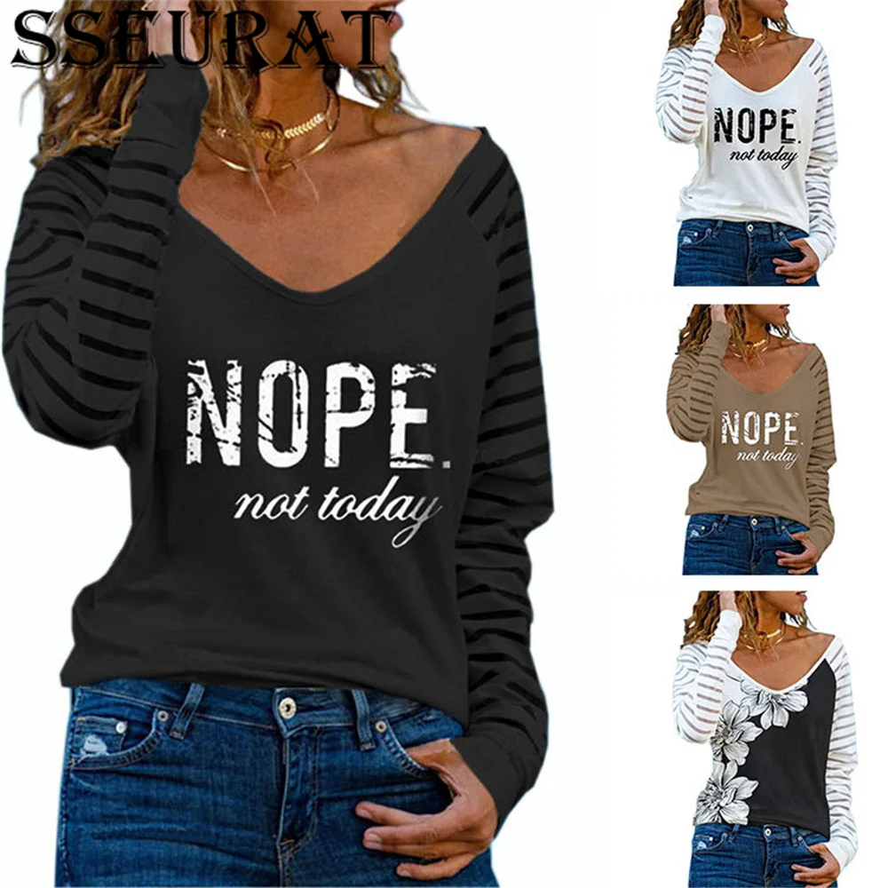 

Женская футболка с длинным рукавом, V-образным вырезом