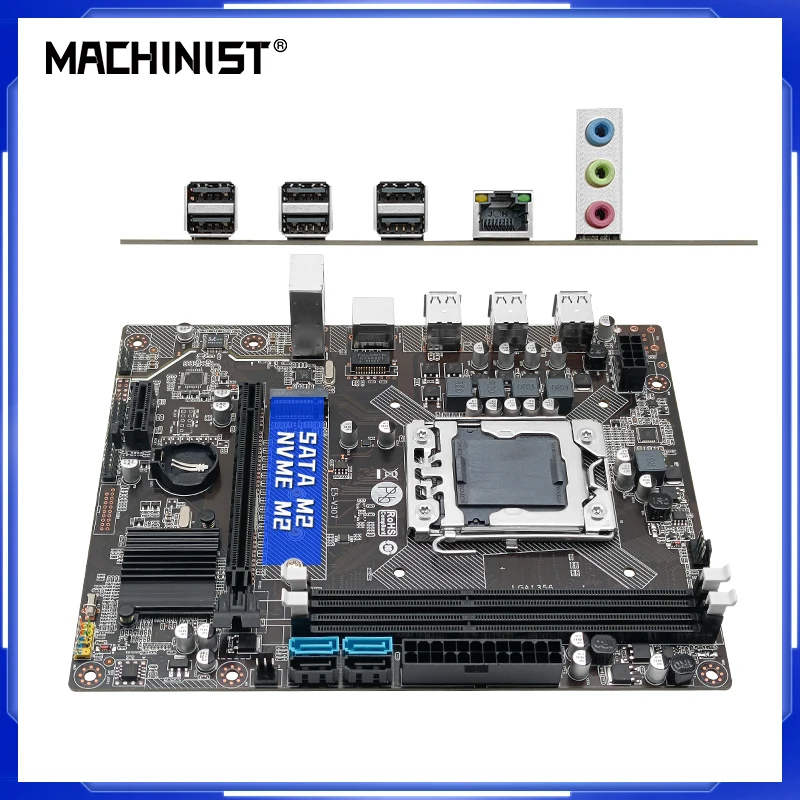 MACHINIST E5 X79 Motherboard LGA 1356 Support Intel Xeon E5 V1& V2 Processor DDR3 Ram Memory M.2 Dual protocol Plate E5 V309