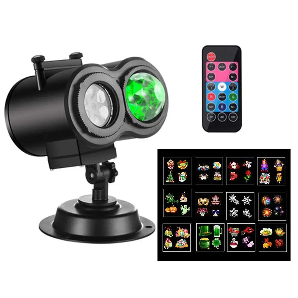 

26 Picture Christmas High-definition Projector Lights Snowflake Elk Rotating Projector 2022 Christmas New Year Stage Decor