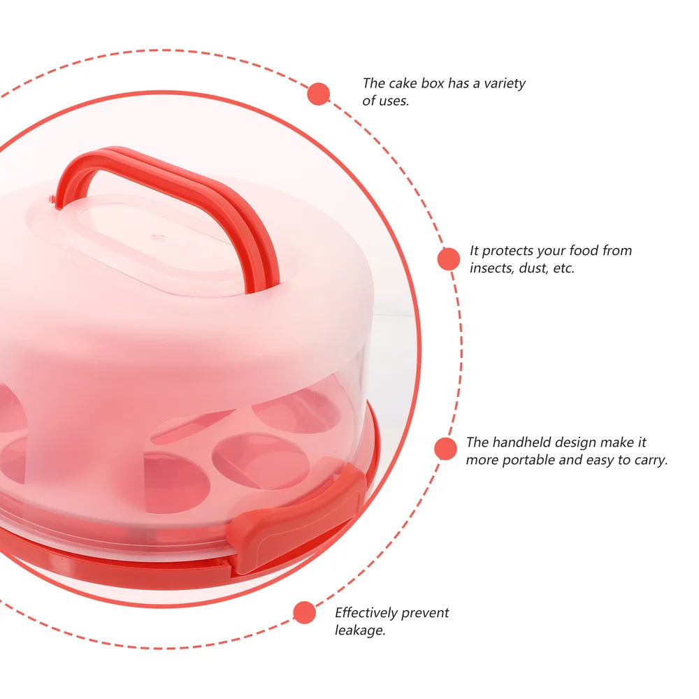 

1pc Reusable Cake Box Handheld Cupcake Dessert Fresh Keeping Container