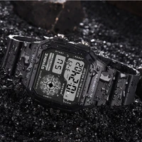 synoke military men watch digital waterproof outdoor sports watches solid color clock relogio masculino militar 9619 watch 2022