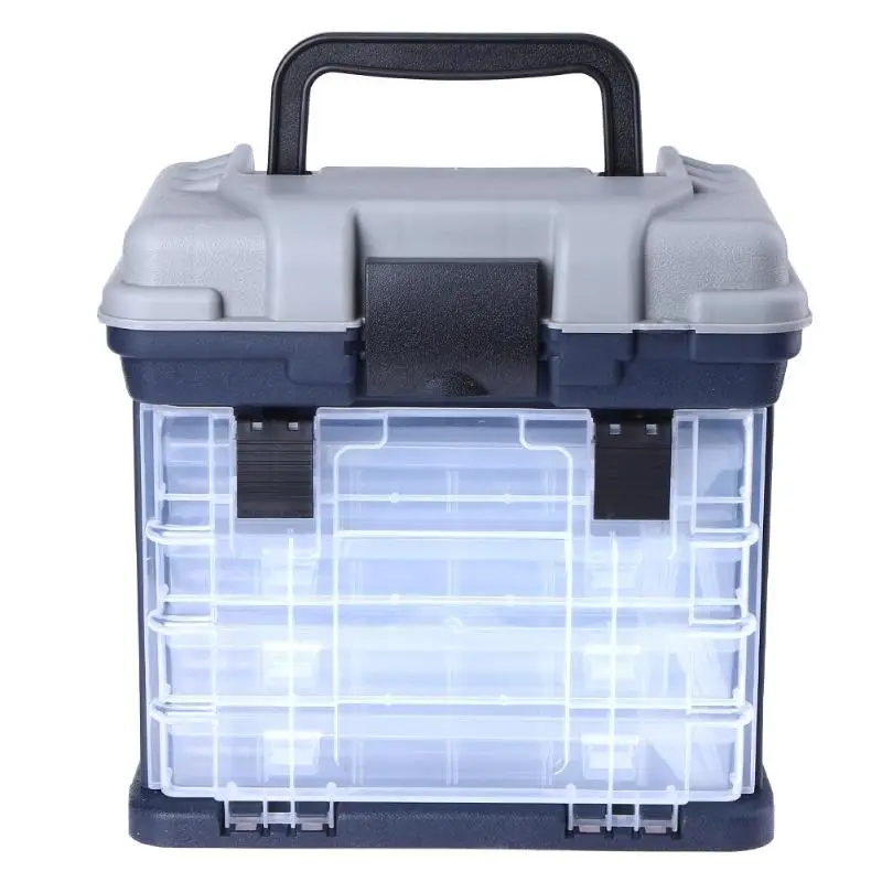 4 Слои ящик для рыболовных снастей отделения рыболовный большой-Ёмкость рыбы