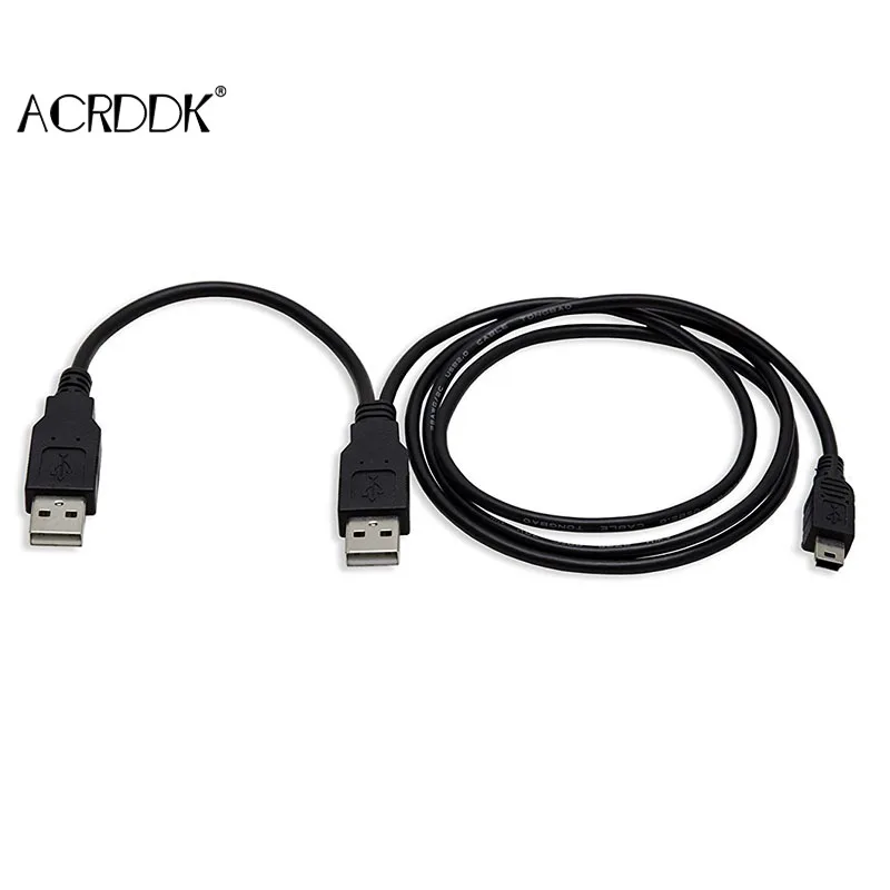 Двойной USB 2.0 тип A для Mini 5-контактный Тип B x1 Y кабель передачи данных и питания FC |